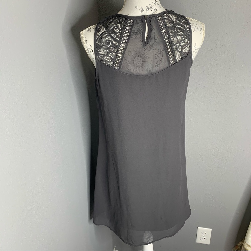 Maurices Gray Sleeveless Dress Sheath Lace Small - Picture 2 of 3